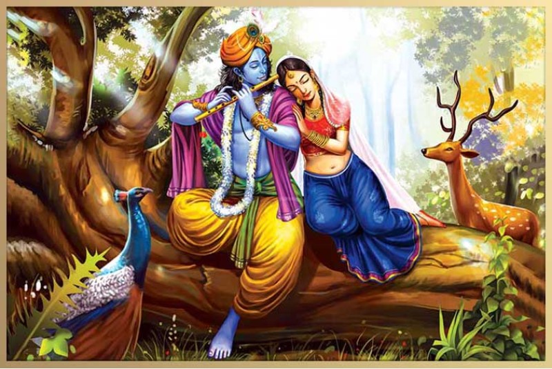 Eternal love of Radha Krishna Canvas Print / Canvas Art by D J - Fine Art  America