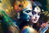 Abstract Krishna Images Radha Krishna Devine Love Painting