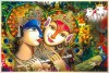 Abstract Radha Krishna Painting for Living Room wall canvas