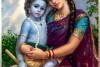 Baby krishna and yashoda painting