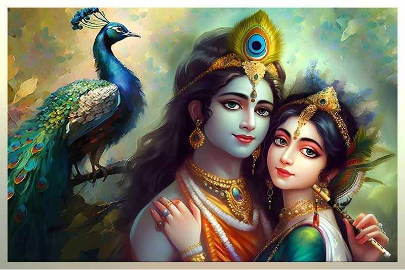 Beautiful Krishna Images Radha Krishna painting on canvas