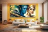 Beautiful Modern Radha Krishna Painting For Living Room