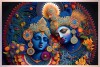 Beautiful Radha Krishna Painting on Canvas 