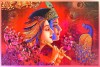 Beautiful Radha Krishna art painting on canvas L