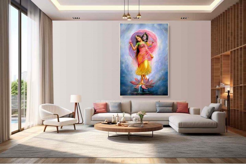 Beautiful Radha Krishna divine love paintings 03M