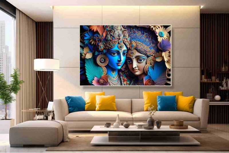 Radha Krishna Painting on canvas radha krishna images