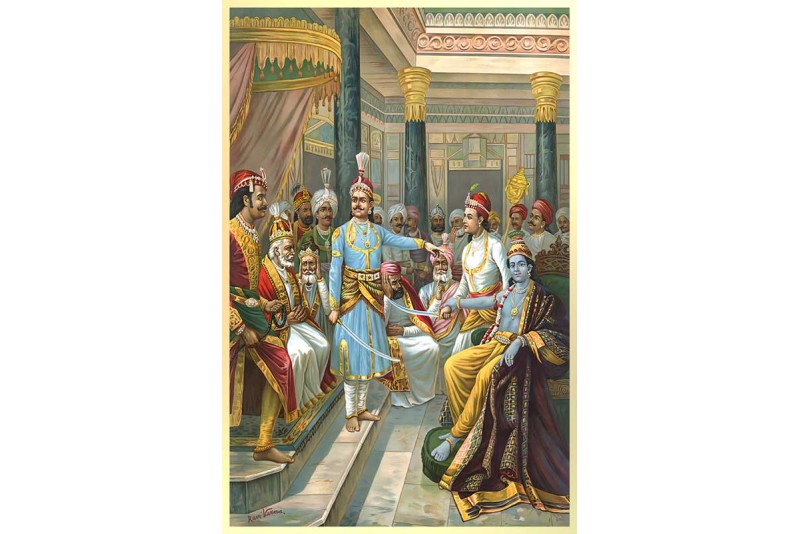 002 Sri Krishna As Envoy Painting | Krishna Shishtai Painting