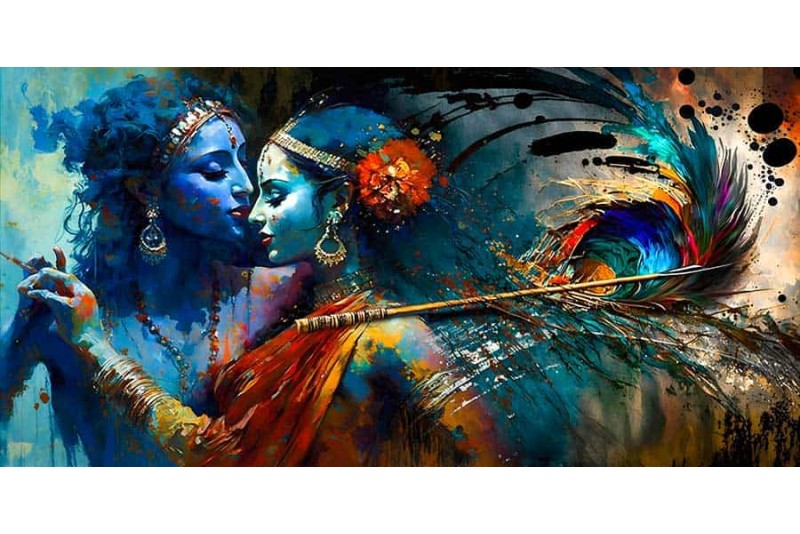 abstract radha krishna painting krishna images romantic art