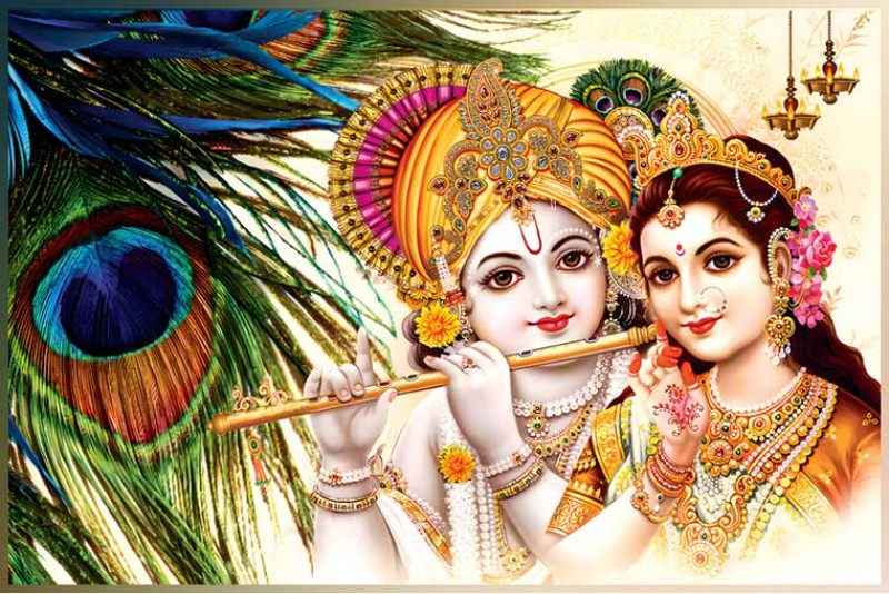beautiful indian radha krishna paintings divine love 02L
