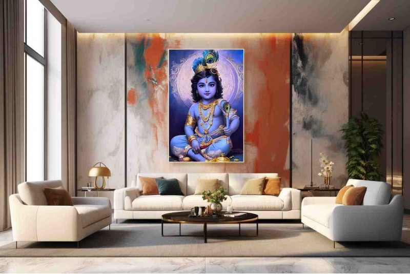 Lord Krishna painting krishna images on canvas