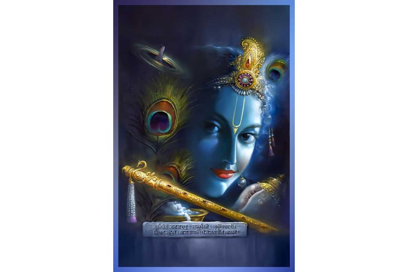 002 Lord Krishna painting| krishna images on canvas M