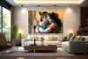 lord krishna radha divine love art painting wall canvas