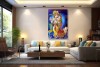 lord krishna radha divine love art painting wall canvas 01M