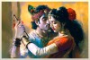 lord krishna radha divine love art painting wall canvas
