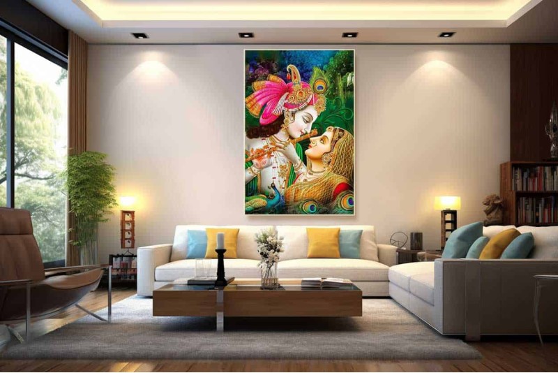 0230 Beautiful meenakari painting of radha krishna 001