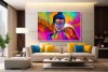 modern art radha krishna painting for bedroom