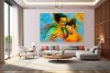 modern art radha krishna painting living room