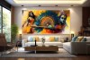 radha dance with krishna images painting on canvas