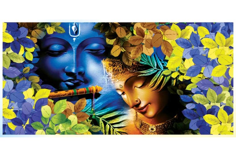 radha krishna blue painting on canvas best radha krishna