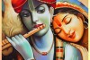 Beautiful Radha Krishna divine love painting on canvas 06M