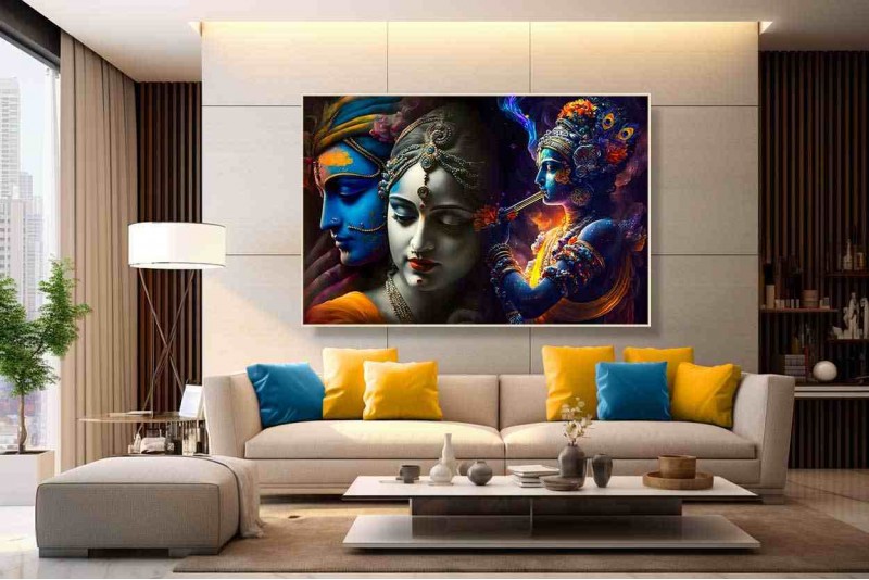 radha krishna love krishna bhagwan painting on canvas