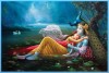 Radha Krishna Love Painting Images Wall Canvas L