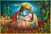 Radha Krishna Love Romantic Art Painting For New Married Couple M