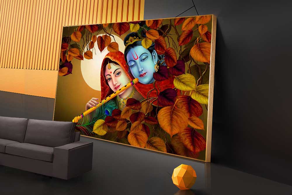 016 Beautiful Radha Krishna Painting For Living Room M