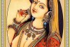 Indian Miniature Ethnic Art Princess Portrait Canvas 006M