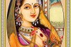 Indian Miniature Painting Rajasthani Lady Princess 003L