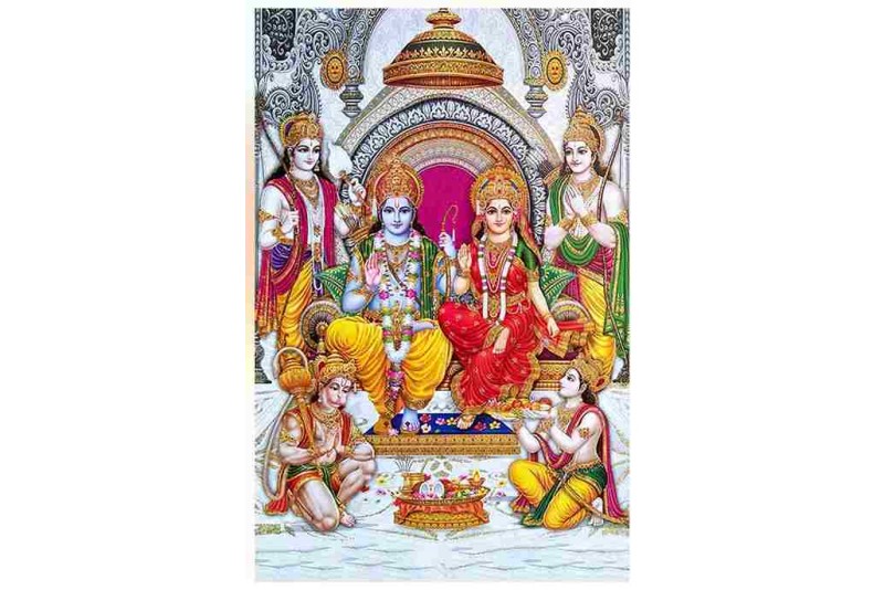 Best ram darbar painting Traditional Jai Sri Ram Painting 03L