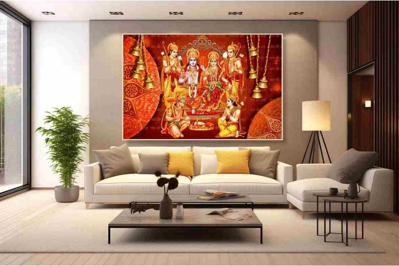 Best ram darbar painting Traditional Jai Sri Ram Painting 04