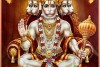 Hindu God panchmukhi hanuman Ji Photo Canvas Painting 04L