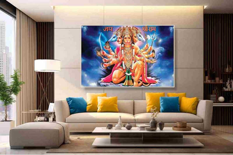 Indian Traditional Paintings Best Panchmukhi Hanuman 3