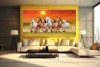 019 Best 7 running horse painting vastu horses wall canvas M