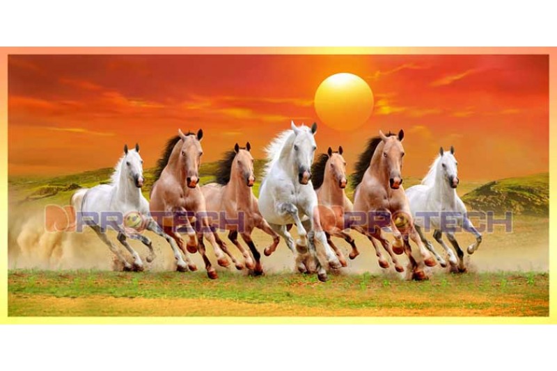 020 Best 7 running horse painting vastu horses wall canvas S