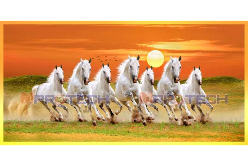 024 Best 7 horse painting seven running horses vastu painting M