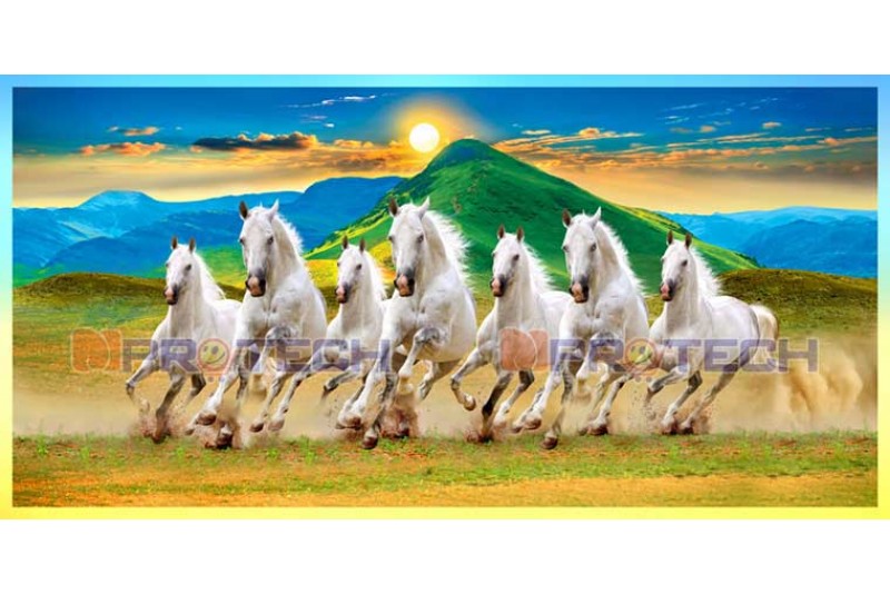 025 Best 7 horse painting seven running horses vastu painting S