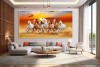 033 Best 7 horse painting seven running horses vastu painting S