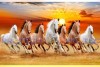 034 Best 7 horse painting seven running horses vastu painting L