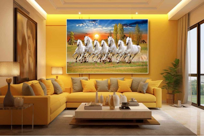 039 High Resolution Best 21 Seven Horse Vastu Painting