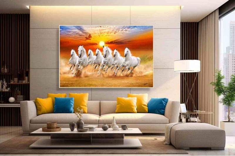 seven running horses vastu painting | best of 2021 L