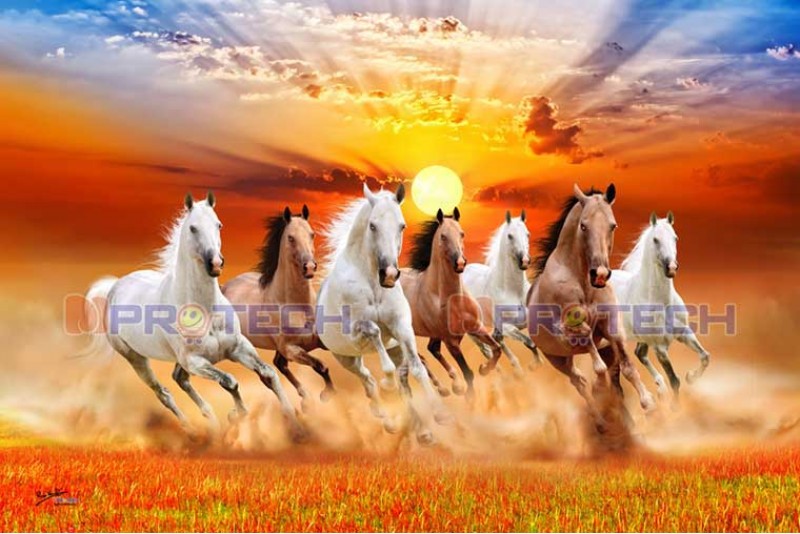 034 Beautiful seven running horses paintings | best of Vastu 21R