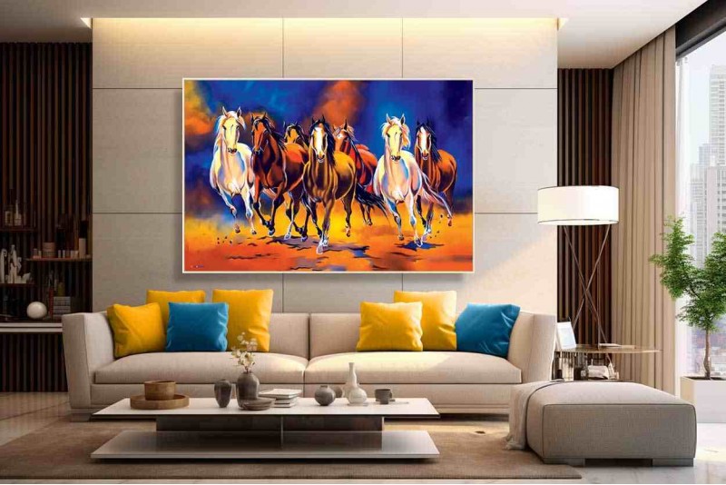 Seven Running Horses Paintings | 2020 best vastu painting L