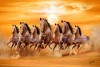 042 Best Brown seven running horses painting | 7 horses vastu
