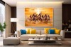 042 Best Brown seven running horses painting | 7 horses vastu RL