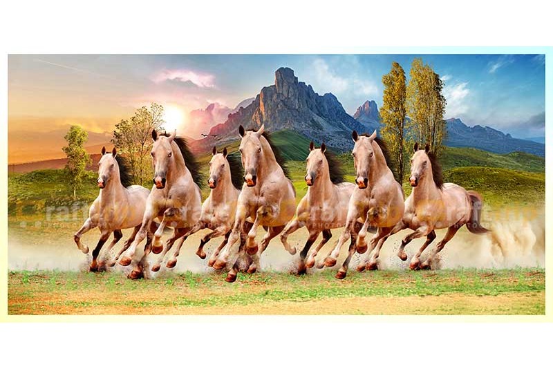 7 Horses Painting According to Vastu Shastra left