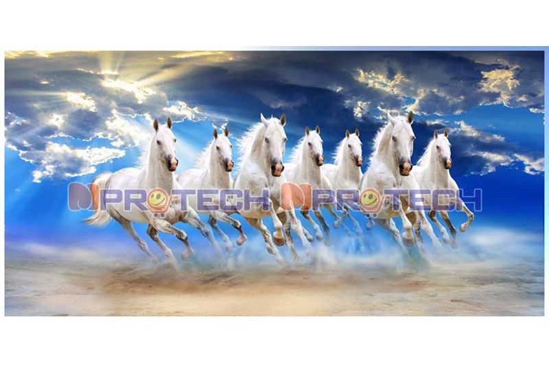 7 horse seven running horses painting for office vastu