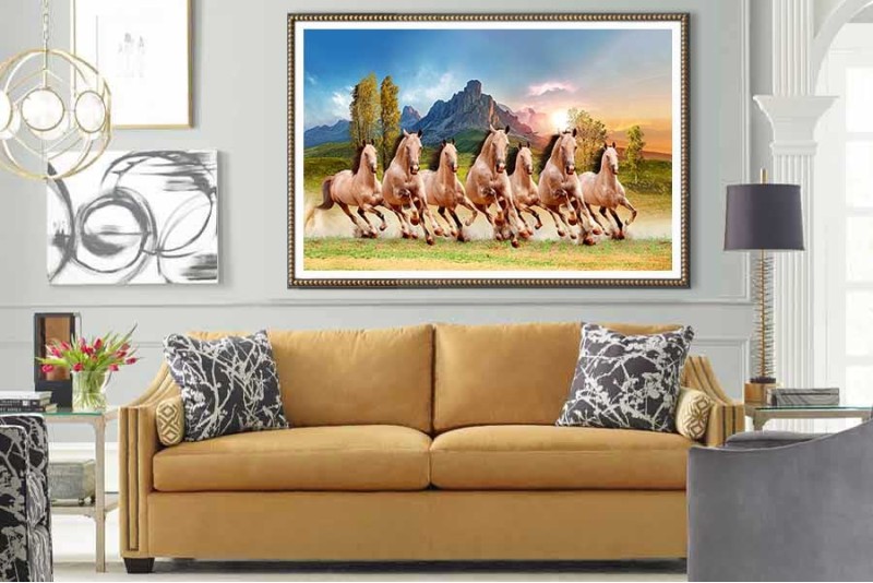 7 horses painting in bedroom vastu direction rigjt