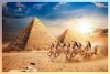 7 horses feng shui giza pyramid sunrise vastu large size canvas